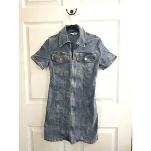 Riley & James Women's S Stretchy Denim Dress Boho Chic